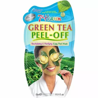 7th Heaven Green Tea Pee-Off Face Mask All Skin Types 10ml • £1.50