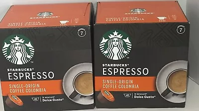 2 X STARBUCKS Colombia Espresso Dolce Gusto Coffee Capsules Box 12 Drinks Each • $36