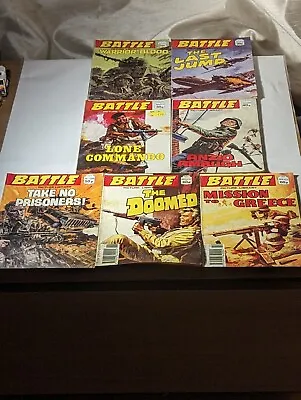 7 X Battle Picture Library Vintage War Comic 1970's Bundle Job Lot. • £8