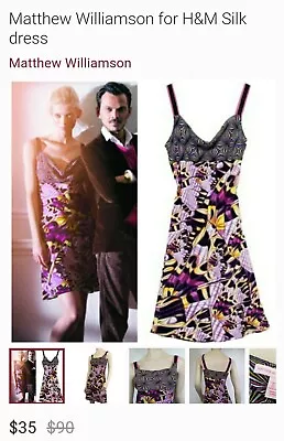 Womens Summer Dresses Matthew Williamson For H&M Silk Dress • $11.09