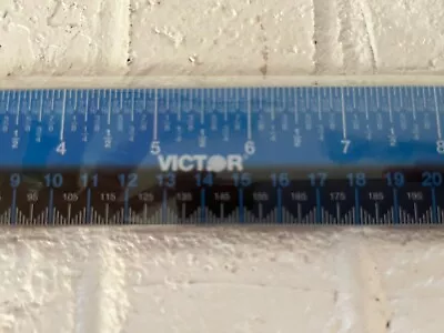 Victor Technology Easy Read Stainless Steel Ruler Standard Metric 18  Blue • $15