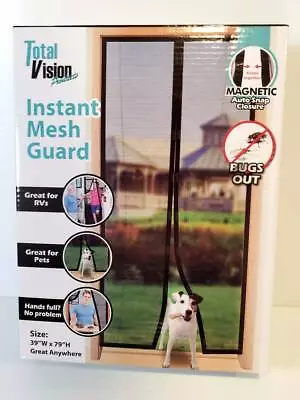 NEW Instant Door Mesh Screen Guard With Auto-Snap Magnetic Closure 39  × 79  • $14.99