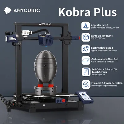$608.79 • Buy Anycubic Kobra Plus FDM 3D Printer Auto-leveling Large Size Fast Printing