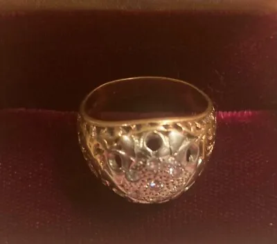 Vintage Kentucky Cluster Diamond Ring 1940s-50s • $325