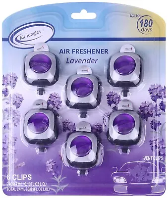 Lavender Scent Car Air Freshener Vent Clip 6 Car Freshener Vent Clips 4ml • $13.99
