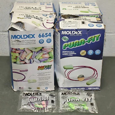 ~(400 Pair) Moldex Disposable Earplugs SparkPlugs 6654 & Pura-Fit 6900 Corded • $99.95