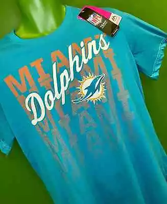 NFL Miami Dolphins Majestic Women's Plus Size T-Shirt Large NWT • £15.74