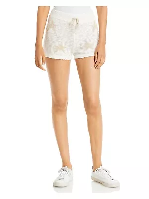 HAVANA Womens Ivory Knit Textured Drawstring Graphic Shorts S • $3.39