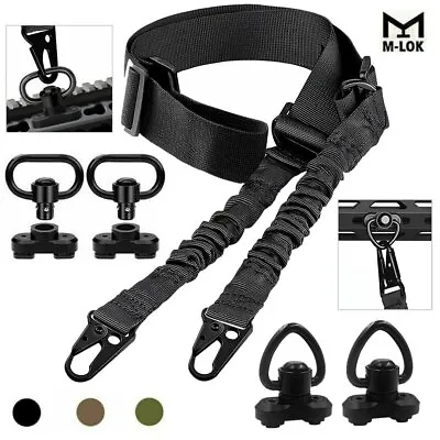 Tactical 2 Point Sling QD Swivel Rifle Adjustable Gun Sling Strap W/ MLOK Swivel • $16.49