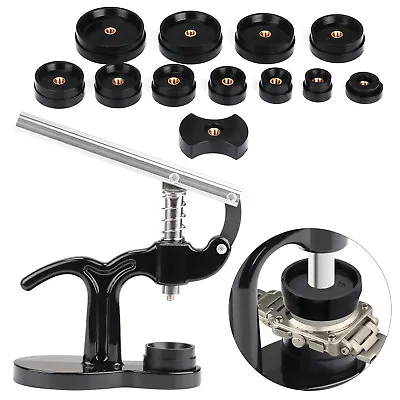 13 X Modern Watch Back Press Closer Watchmaker Set Crystal Repair Tool Black UK • £10.49