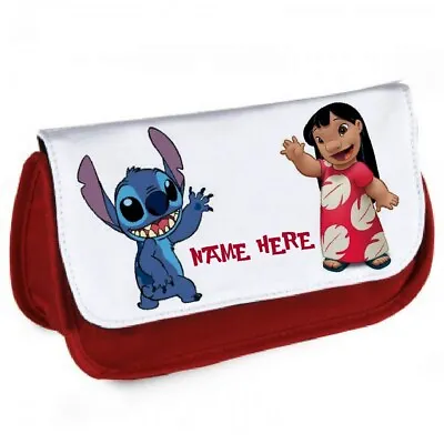 £10.50 • Buy PERSONALISED Lilo & Stitch Pencil Case . Any Name, Red Or Blue