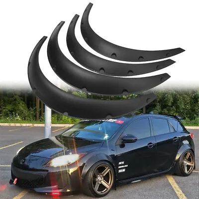 For Mazdaspeed3 JDM 4.5  Fender Flares Flexible Wide Body Kit Wheel Arches 115mm • $65.65