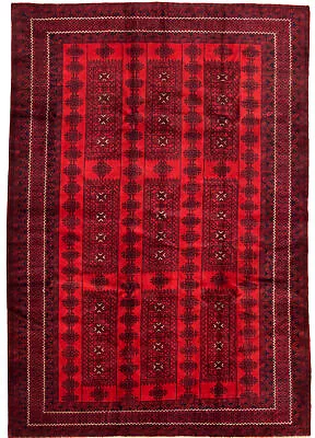 Vintage Hand-Knotted Area Rug 6'7  X 9'3  Traditional Wool Carpet • $711