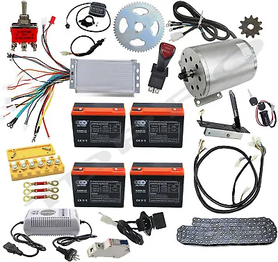 1800W 48V Brushless Electric Motor Kit Controller Battery Go Kart Quad Golf Cart • $800.66