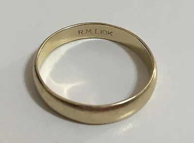 10K Vintage Yellow Gold Engagement ￼Wedding Band Ring Men’s ￼4mm Wide Size 9.5 • $189