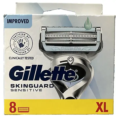 Gillette Skinguard Sensitive Razor Blades For Men - 8 Refills Original • £12.39