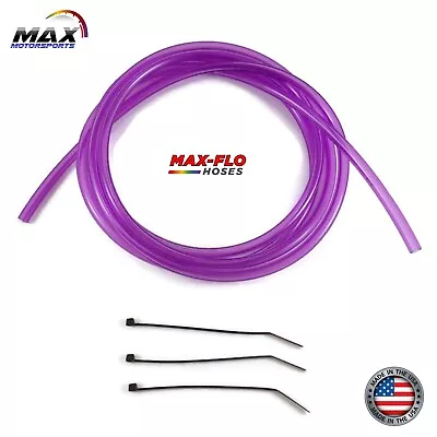 6’ X 1/8” (3.2mm) ID X 1/4” OD CLR PURPLE FUEL LINE TUBE SMALL CARB VENT HOSE • $12.95