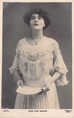 Postcard - Edwardian Actress - Miss Evie Green  - Rapid Photo - Singing • £2.99