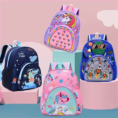 Kids Boys Girls Cartoon Unicorn Printed Backpack Travel School Bag Rucksack Bags • $22.38