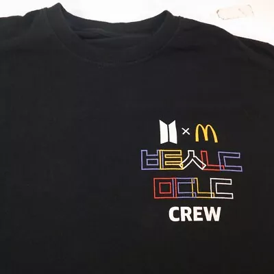 McDONALD'S X BTS KPOP KOREAN CREW TEE T SHIRT Mens S Black  • $12.99