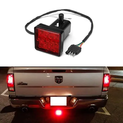 2  12V Trailer Hitch Mount Tail Red Light Part 12LED Tow Bar Lamp Turck W/Pin • $22