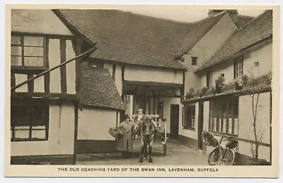 Old Coaching Yard Swan Inn Lavenham Suffolk Vintage Postcard E10 • £3.95