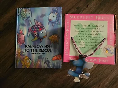  Rainbow Fish To The Rescue  Book With 36 Pc 16 X16 Mudpuppy Puzzle • $9.95