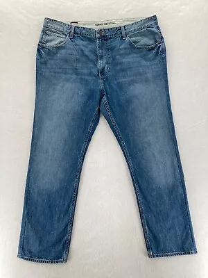 Tommy Hilfiger Freedom Jeans Mens 40x30 Relaxed Straight Medium Wash Blue Denim • $19.99