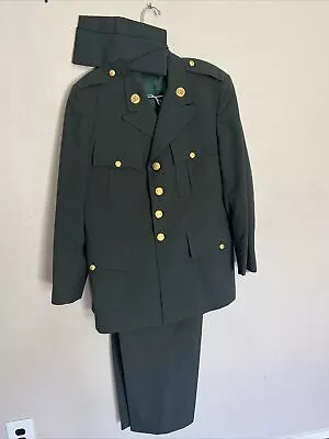 Us Army Green Men's Military Service Dress Uniform Coat Jacket 42s Pants 36l • $110