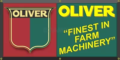 Oliver Tractors Old Logo Farm Machinery Vintage Old School Sign Remake Banner • $52.75