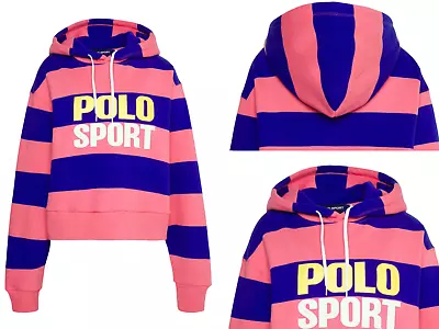 Polo Ralph Lauren Cropped Hooded Sweatshirt Hoodie Sweater Jumper Pullover • £154.06