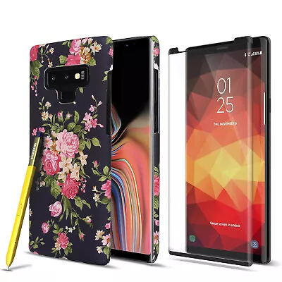 $11.39 • Buy Matte Retro Flower Case Cover / + Screen Protector For Samsung S8 S9 Plus 