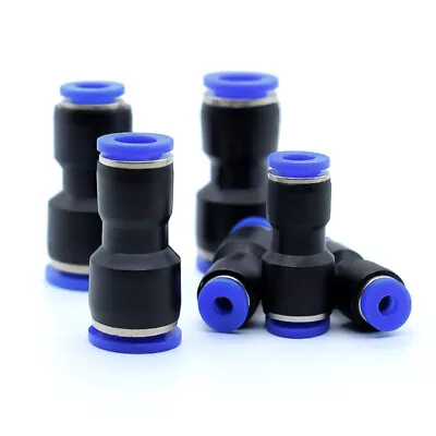 Plastic Pneumatic Fittings Push In Straight Reducer Connector For Air Water Tube • $167.38