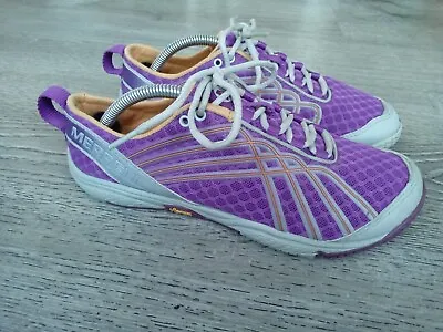 Womens Merrell Ice Performance Running Shoes Vibram Soles Size 7 Purple Barefoot • $29.74