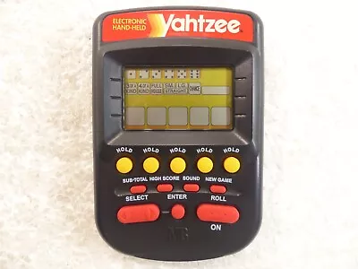 1995 Milton Bradley Yahtzee 4511 Black Electronic Hand-Held Portable Game WORKS! • $17.95