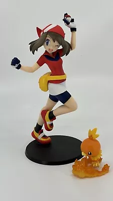 Kotobukiya Artfx J Pokemon May Haruka With Torchic Achamo 1/8 Figure Custom Base • $90