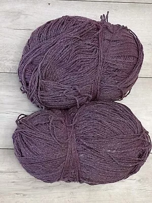 £18.62 • Buy YARN CLEARANCE Chunky Yarns With Wool 2 Balls, Aprox 800g, Purple