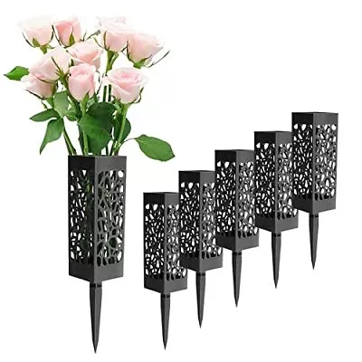 6 Pack 12 Inch Memorial Cemetery Floral Holder Decoration-Plastic Floral Vase... • $26