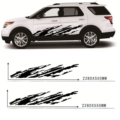 2x Universal Car Body Stickers Graphics Black Mud Splash Style 89.8  X 21.7  • $51.47