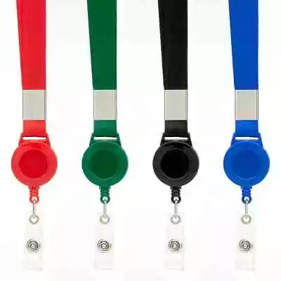 £3.35 • Buy Retractable Lanyard ID Card Holder Badge Reel Clip 15mm Breakaway Neck Strap UK