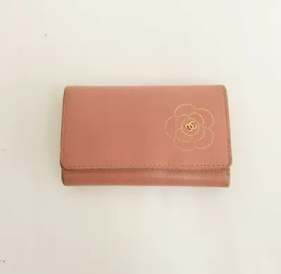 Authentic CHANEL Butterfly Camellia Leather 6 Rings Key Case  #21977 • $49