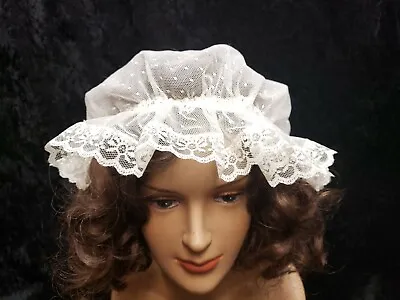 Lace Mop Mob Muffin Cap For Regency Victorian Theater Re-enactment NEW Made USA • $19