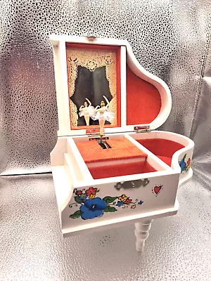 VINTAGE CHILD'S PIANO MUSIC BOX SPINNING BALLERINA PLAYS  LOVE STORY  Made JAPAN • $19.99