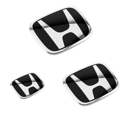 Genuine 3pcs 75700S2A000ZB Black Front Rear Emblem Civic Si Coupe Accord Sedan • $49.90