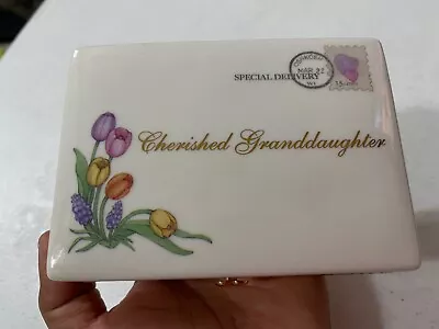 Ardleigh Elliott  CHERISHED GRANDAUGHTER  Porcelain Music Box 2005 Ltd Ed. #'d • $9.99