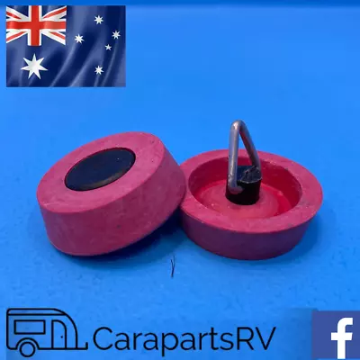 Caravan Sink Plugs X Size 25mm (1  ) X 2  In Red Rubber (1 PAIR) Caravan Boat  • $19.03