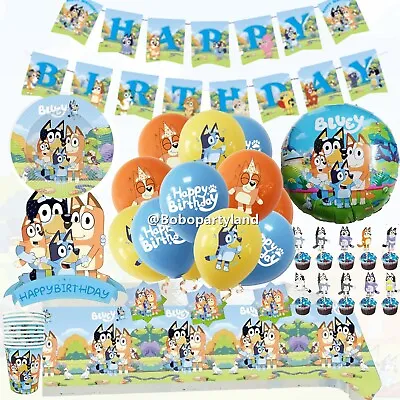 £5.99 • Buy Bluey BIRTHDAY Balloons Supplies Party Decor TABLE CLOTH Kids BANNER Bingo