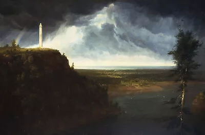 Thomas Cole  Brock's Monument  Nature Brown Artwork PAPER Or CANVAS Fine Art • £44