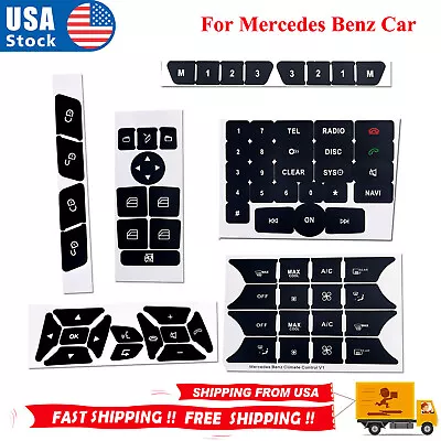 For Mercedes Benz Car A/C Door Radio Button Window Steering Repair Sticker Set • $10.99