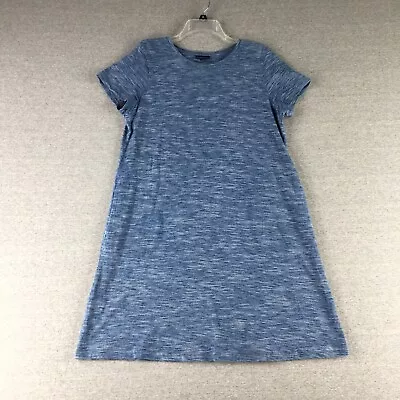 J Jill Dress Womens Medium Pure Jill Indigo Shift Shirt Blue Summer Coastal * • $18.79